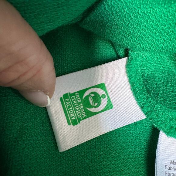 J Crew Magic Rinse Kelly Green Preppy Cotton Hoodie Athlesiure GORPCORE Y2K XL - Picture 5 of 9